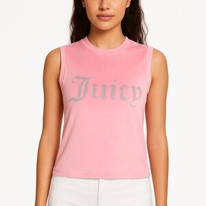 New Juicy Couture Pink Velour Sleep Top Tank Top